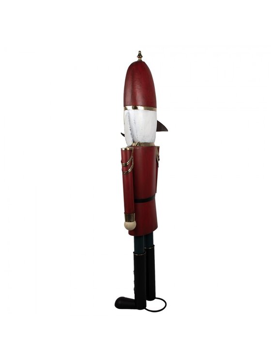 MIAhome MIAhome Figurka Duży Dziadek do Orzechów metalowy 179 cm Czerwony