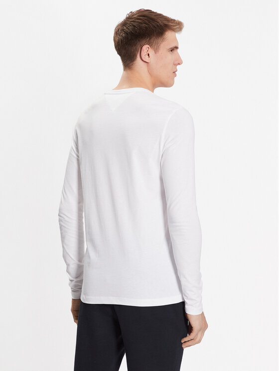 Tommy Hilfiger Tommy Hilfiger Longsleeve MW0MW32366 Biały Slim Fit