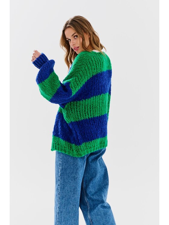 NAOKO NAOKO Kardigan Pure Raindrop Zelená Oversize
