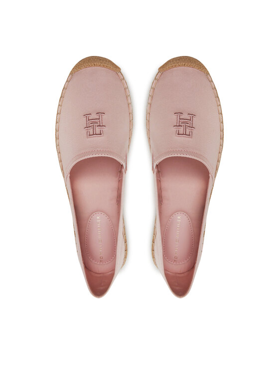 Tommy Hilfiger Tommy Hilfiger Espadrilės Embroidered Flat Espadrille FW0FW07721 Rožinė