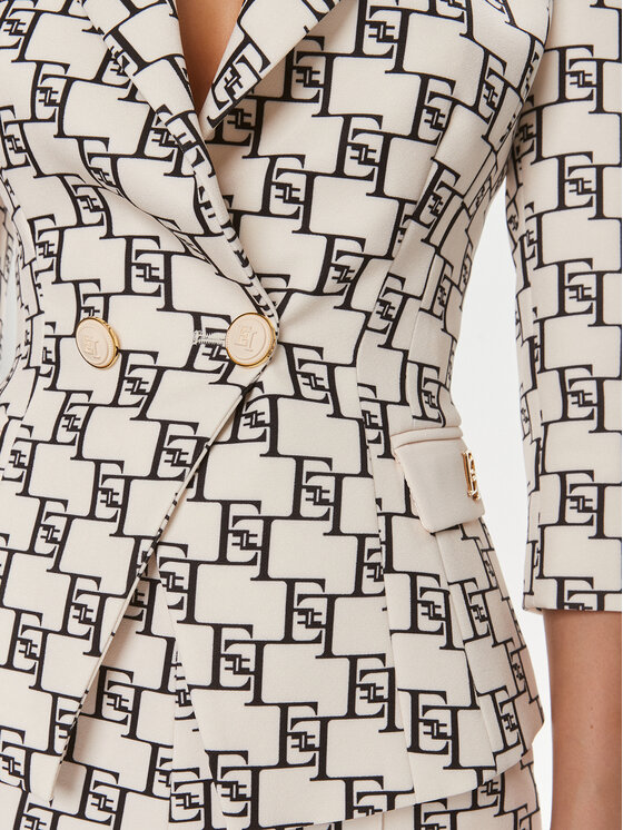 Elisabetta Franchi Elisabetta Franchi Сако GI-S61-41E2-V650 Екрю Regular Fit