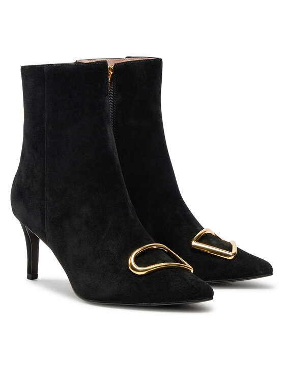 Coccinelle Coccinelle Ботильйони Coccinellehimma Suede E4 PSB 11 01 01 Чорний