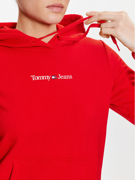 Tommy Jeans Tommy Jeans Sweatshirt Serif Linear DW0DW15649 Rot Regular Fit