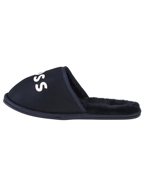 BOSS Boss Kapcie BOSS Logo Slippers Granatowy