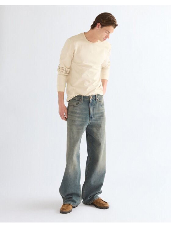 Wrangler Wrangler T-Shirt LS TEE Biały Regular Fit