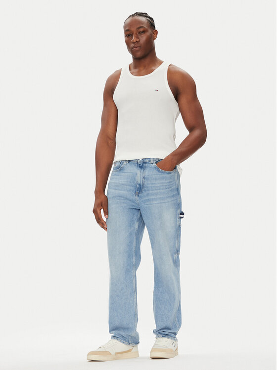 Tommy Jeans Tommy Jeans Tank top Classic Flag DM0DM21927 Λευκό Slim Fit