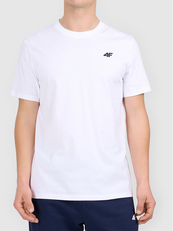 4F 4F T-Shirt 4FWMM00TTSHM3341-10S Biały Active Fit