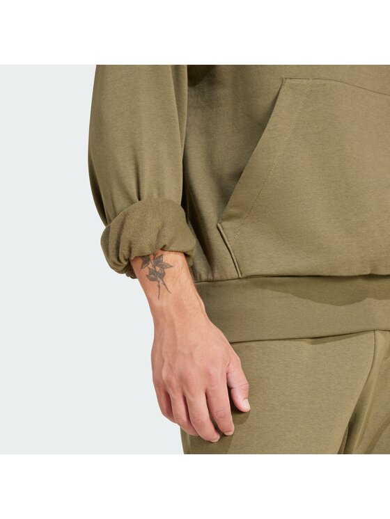 adidas adidas Bluza Essentials Feelcozy JE3799 Khaki Regular Fit