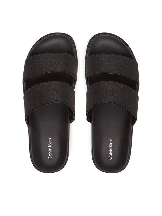 Calvin Klein Calvin Klein Şlapi Flat Slide Jacq HW0HW02487 Negru