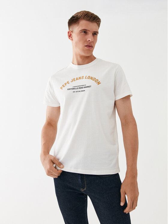 Pepe Jeans T-shirt Waddon PM508948 Bijela Regular Fit