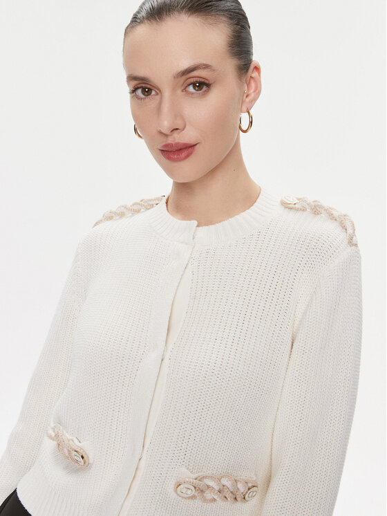TWINSET TWINSET Strickjacke 241TP3111 Écru Regular Fit