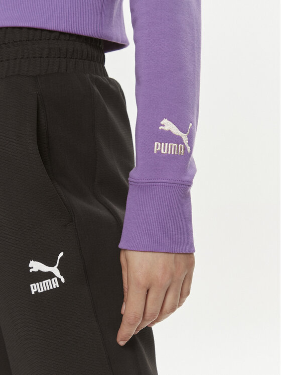 Puma Puma Суитшърт For The Fanbase 624346 Виолетов Relaxed Fit