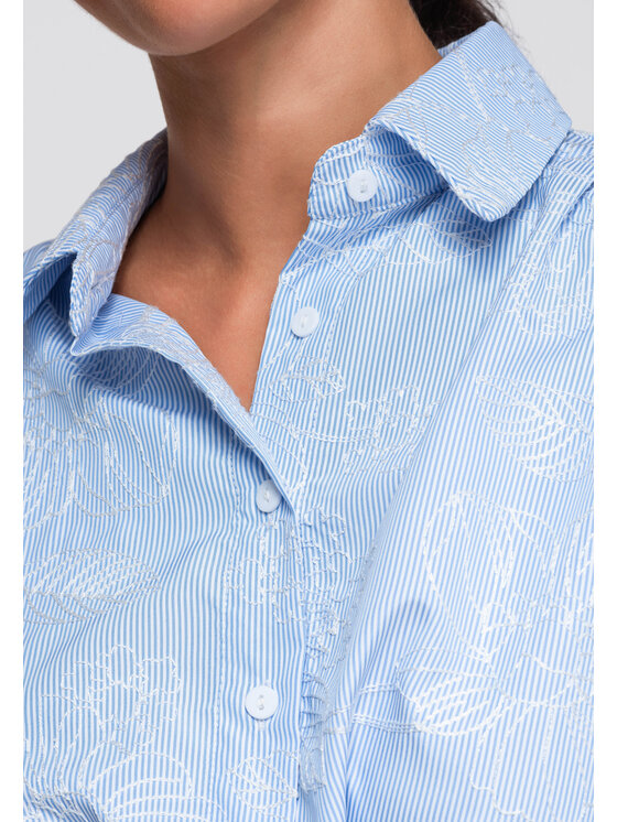 Ombre Ombre Koszula OW-SH-E0057 Niebieski Relaxed Fit
