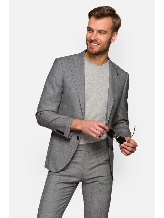 Lancerto Lancerto Garnitur 2 Szary Regular Fit
