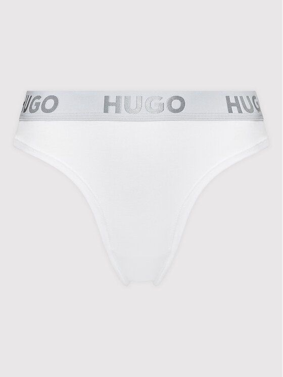 HUGO Hugo Siaurikės Thong Sporty Logo 50469651 Balta
