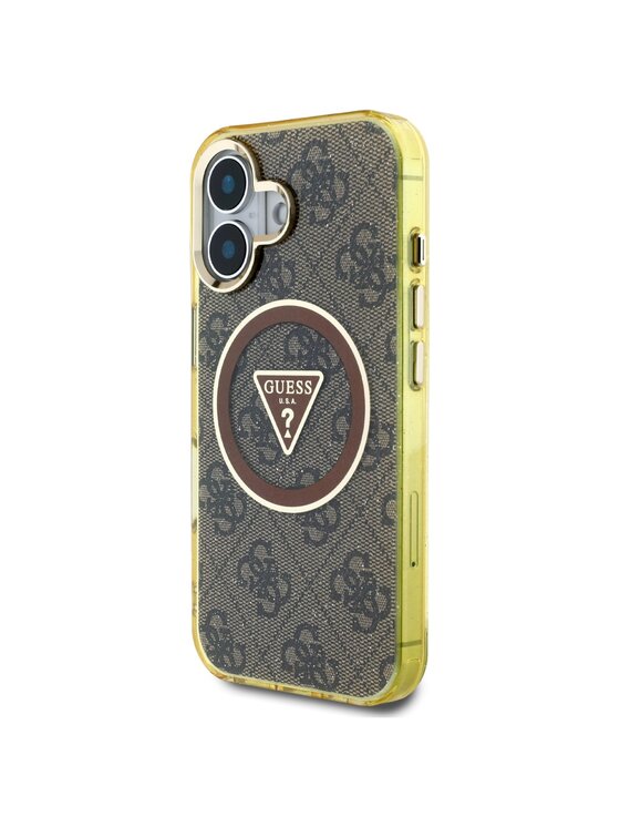 Guess Guess Etui na telefon Apple iPhone 16 Brązowy