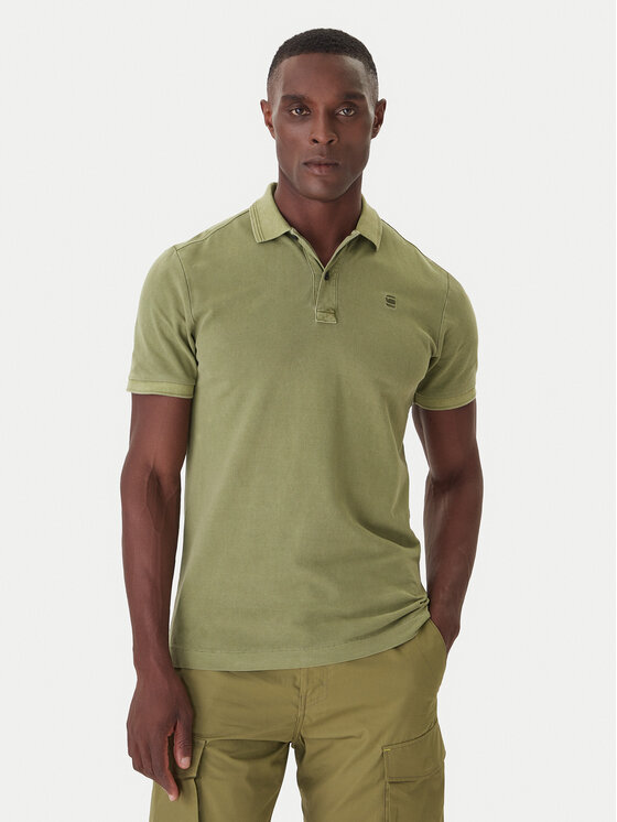 G-Star Raw G-Star Raw Polo marškinėliai Dunda D11595-D756 Žalia Slim Fit