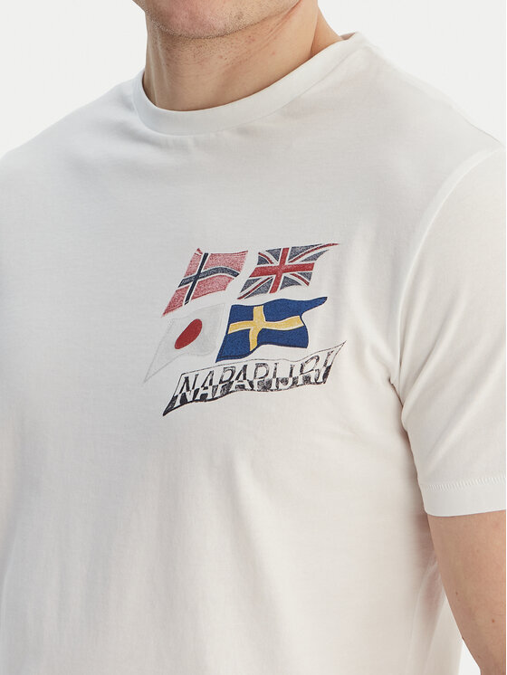 Napapijri Napapijri Тишърт S-Mahsa NP0A4FZB Бял Regular Fit
