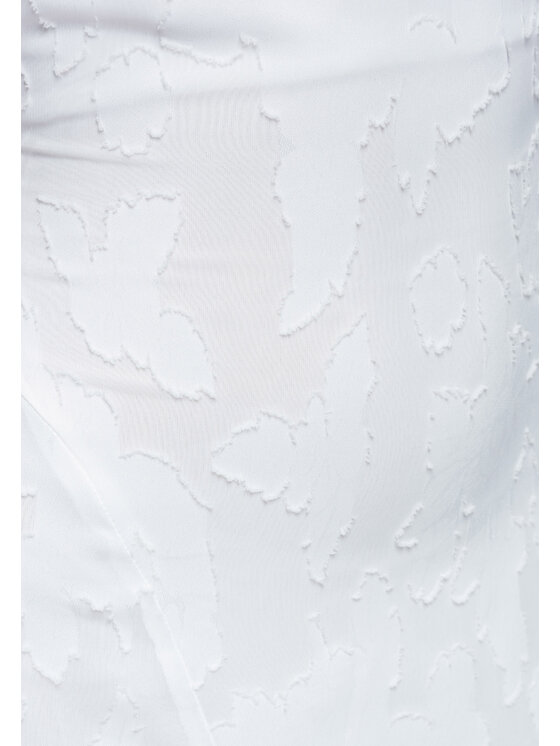 Ombre Ombre Sukienka wieczorowa LA-OM-DLR307 Biały Slim Fit