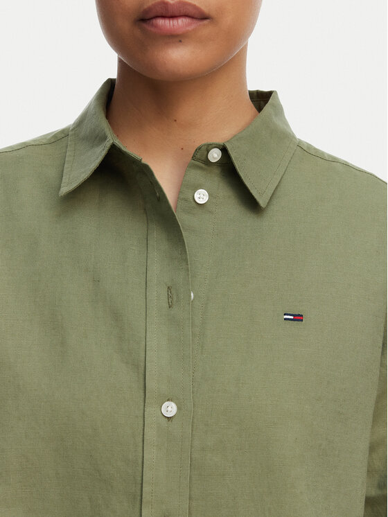 Tommy Jeans Tommy Jeans Košeľa DW0DW22209 Zelená Relaxed Fit