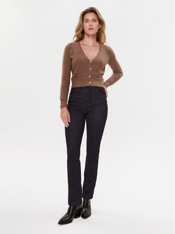 Guess Guess Pletena jopica W3BR15 Z2QA0 Rjava Regular Fit