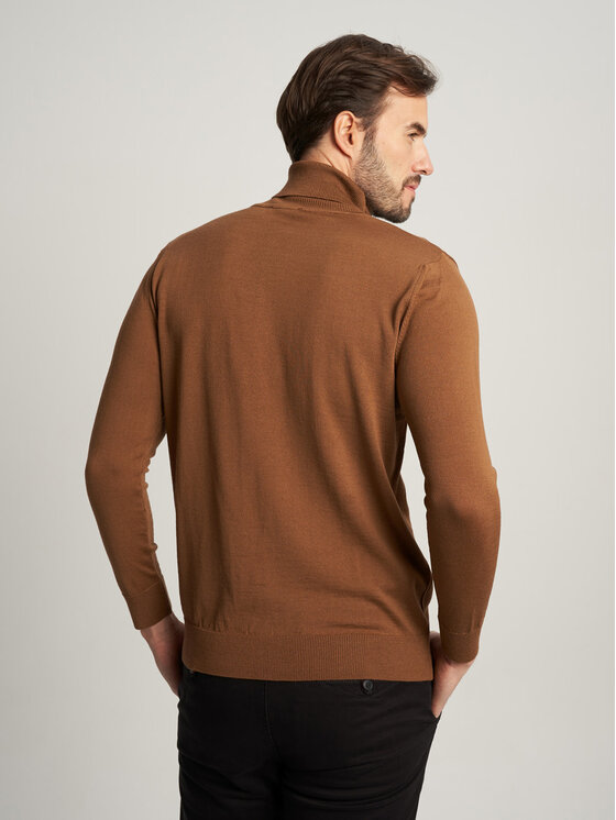 Willsoor Willsoor Sweter 71891 Brązowy Regular Fit