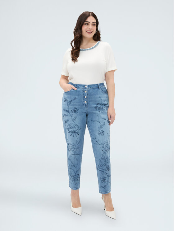 Fiorella Rubino Fiorella Rubino Jeansy P468T205280N024 Turkusowy Regular Fit