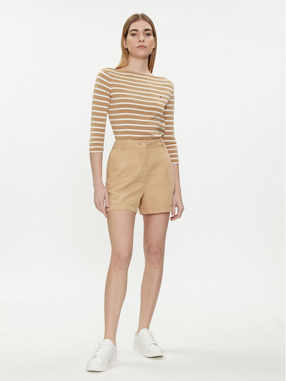 Tommy Hilfiger Tommy Hilfiger Medžiaginiai šortai WW0WW41603 Smėlio Relaxed Fit