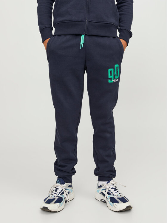 Jack&Jones Junior Teplákové nohavice 12243083 Tmavomodrá Relaxed Fit
