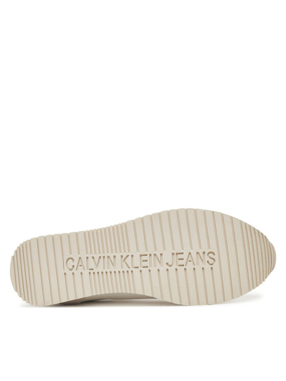 Calvin Klein Jeans Calvin Klein Jeans Snīkeri Runner Sock Laceup Mg Canvas YM0YM01217 Balts