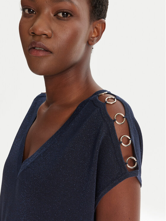 Morgan Morgan Bluzka 242-MRING Granatowy Relaxed Fit