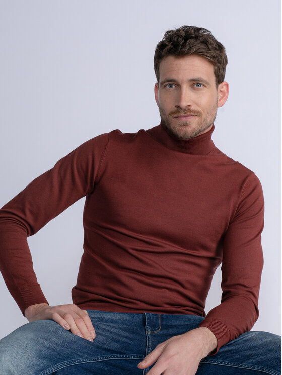 Petrol Industries Petrol Industries Rolák M-3030-KWC002 Bordó Slim Fit