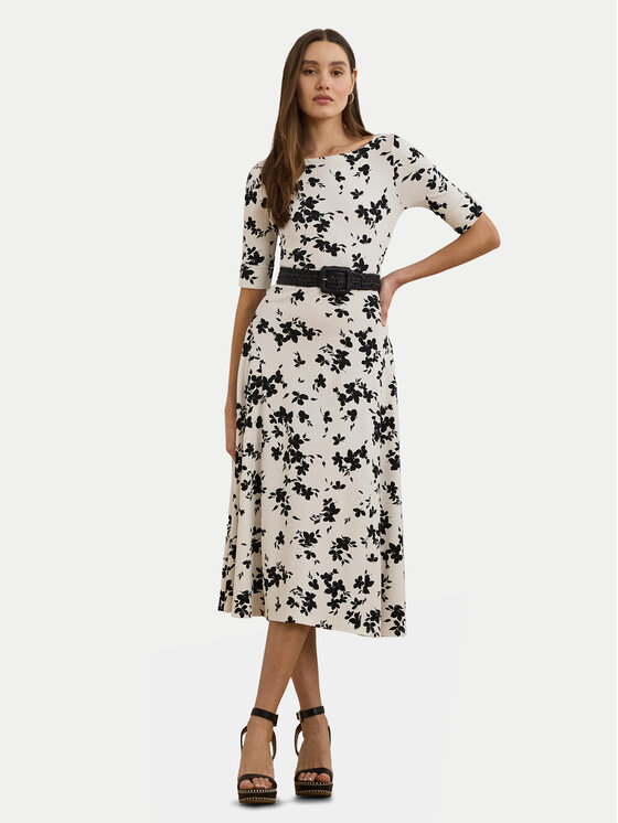 LAUREN RALPH LAUREN Každodenné šaty 250964093001 Biela Regular Fit