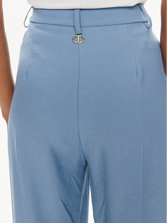 TWINSET TWINSET Riidest püksid 241TF2041 Sinine Regular Fit