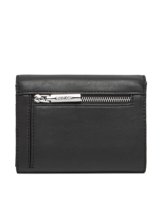 Calvin Klein Calvin Klein Mali ženski novčanik Ck Re-Lock Medium Trifold LV04F1035G Crna