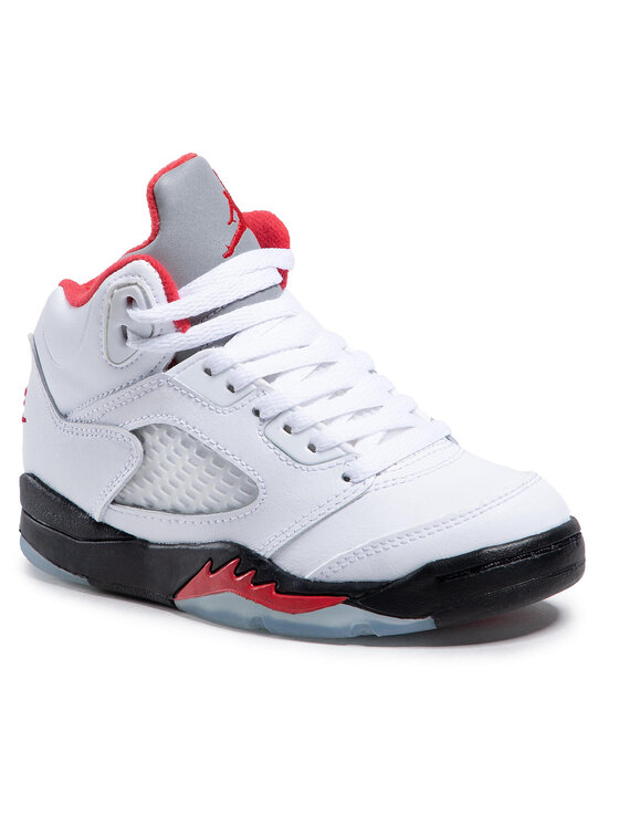 Nike Nike Взуття для баскетболу Jordan 5 Retro (PS) 440889 102 Білий