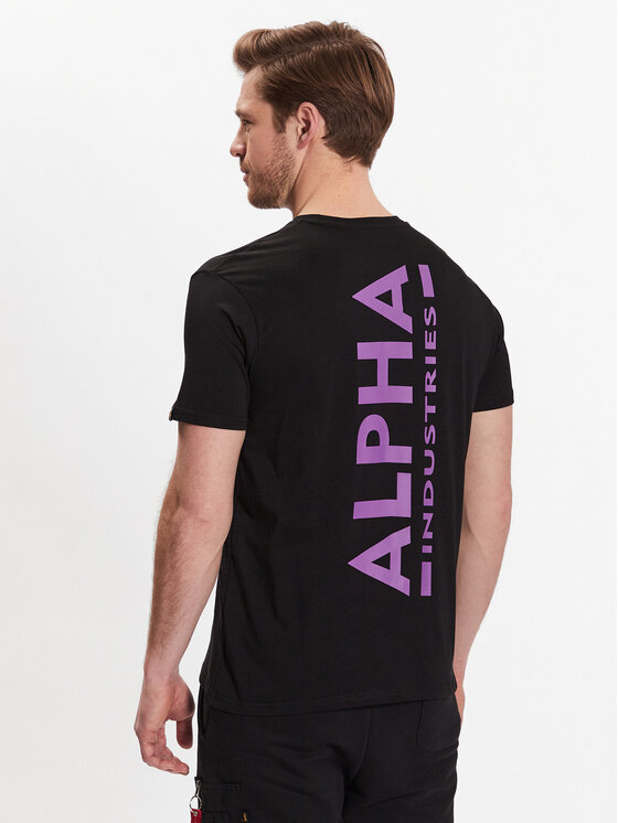 Alpha Industries Alpha Industries Tričko Backprint T 128507 Čierna Regular Fit