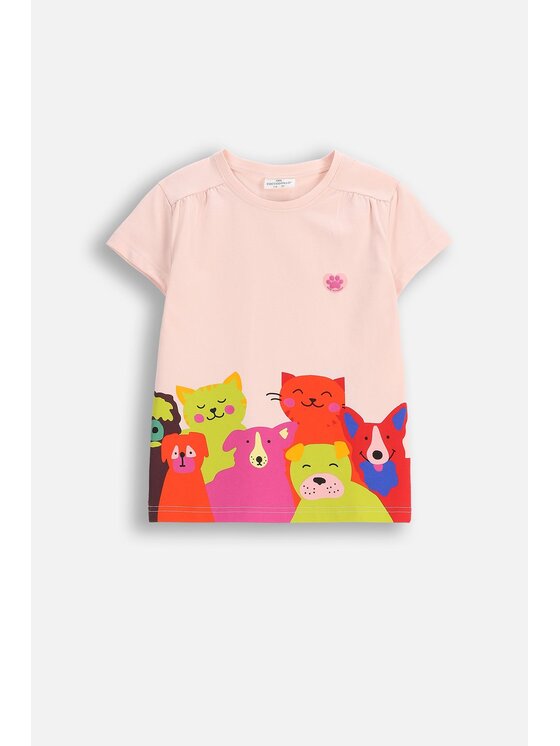 Coccodrillo Coccodrillo T-Shirt ZC5143201AGK-007 Różowy Regular Fit