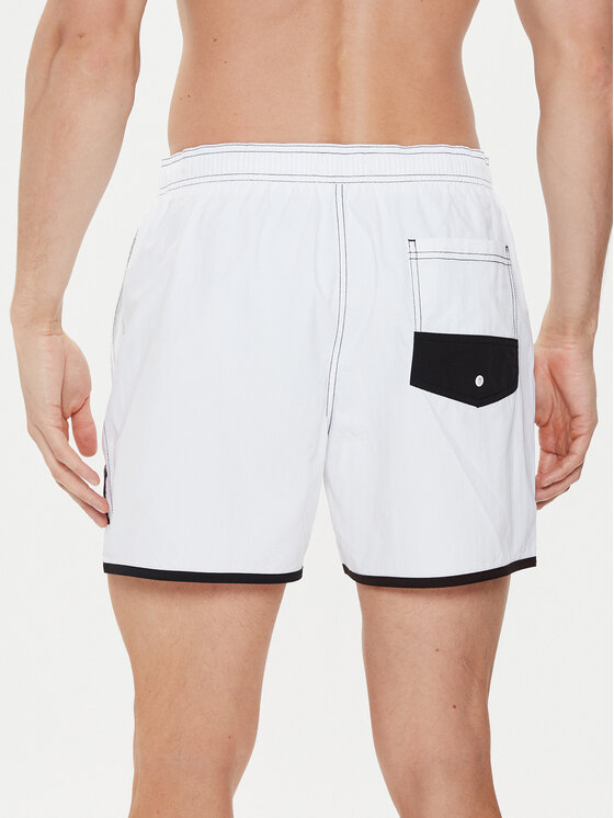 Tommy Hilfiger Tommy Hilfiger Pantaloni scurți pentru înot UM0UM03149 Alb Regular Fit