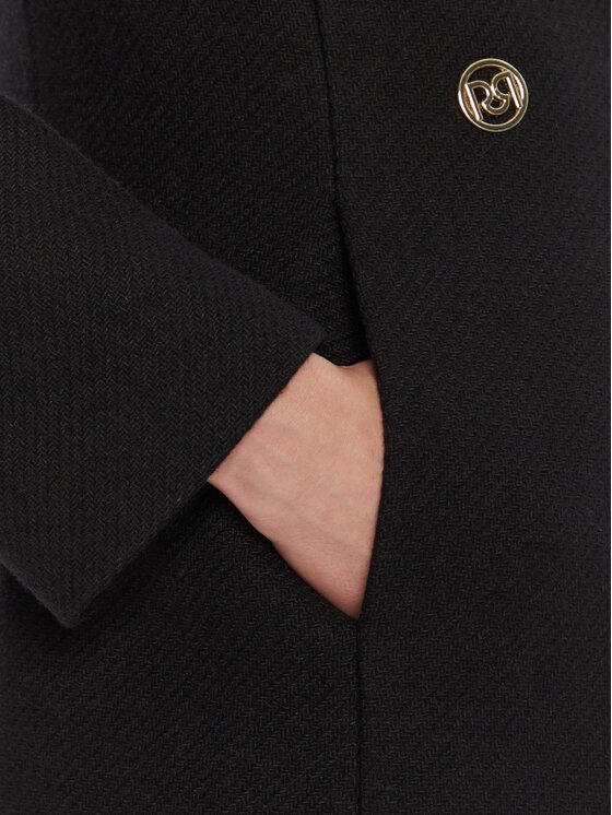 Rinascimento Rinascimento Wollmantel CFC0126218003 Schwarz Regular Fit