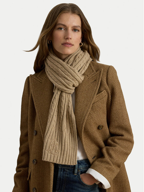 LAUREN RALPH LAUREN Шарф 454P23506001 Темно-бежевий — фото 2
