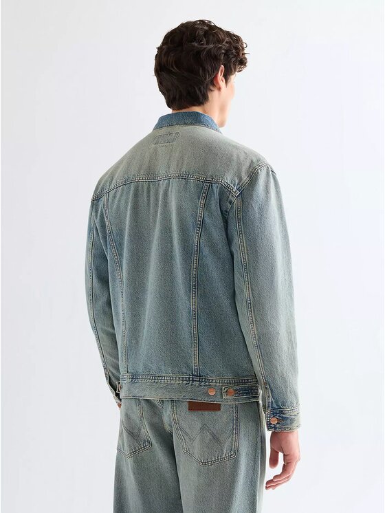 Wrangler Wrangler Kurtka jeansowa ANTI FIT JACKET Niebieski Regular Fit