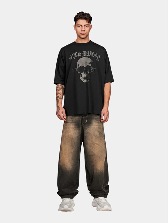 MADE BY SOCIETY MADE BY SOCIETY Spodnie materiałowe FOUNDATION - P17167 Niebieski Basic Fit