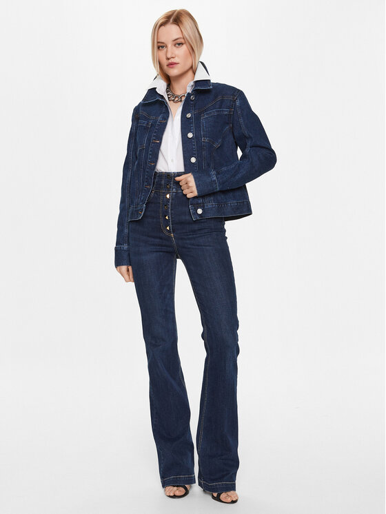 Trussardi Trussardi Jeansová bunda 56S00882 Tmavomodrá Slim Fit