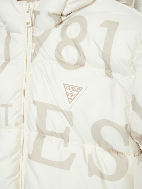Guess Guess Μπουφάν πουπουλένιο H4BJ05 WCFM0 Λευκό Regular Fit