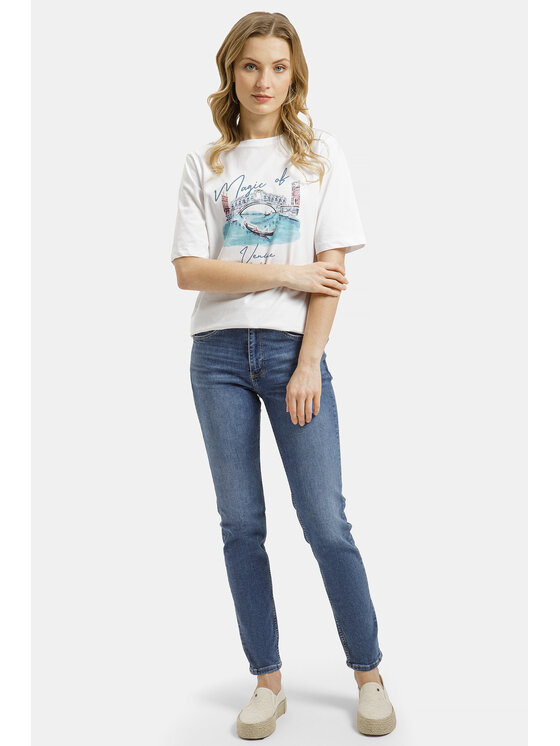 Cross Jeans Cross Jeans T-Shirt 56270-008 Biały
