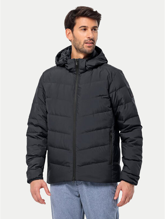 Jack Wolfskin Dūnu jaka Colonius 1207431 Melns Regular Fit