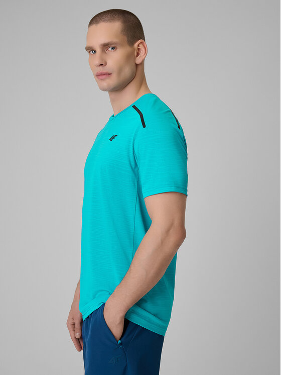 4F 4F Koszulka techniczna active Turkusowy Regular Fit