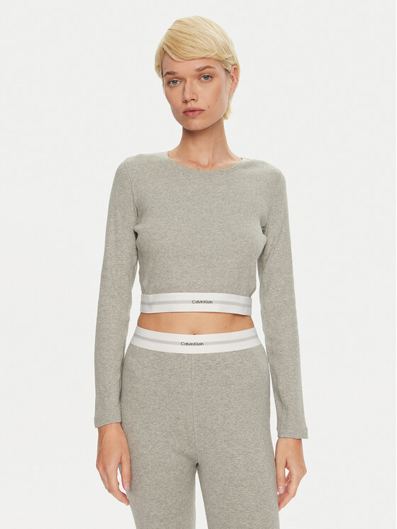 Calvin Klein Underwear Blúzka 000QS7217E Sivá Slim Fit