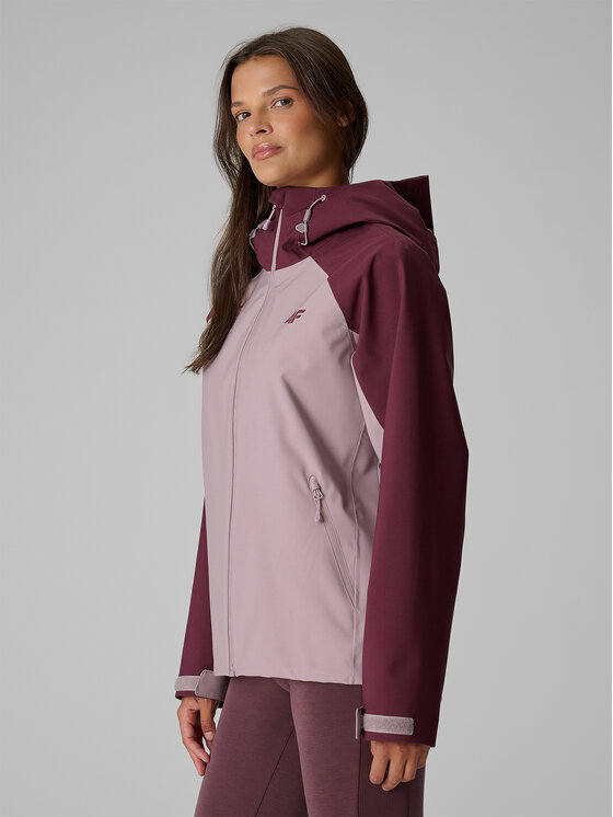 4F 4F Kurtka przejściowa URBAN COMMUTER Koralowy Regular Fit